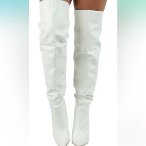 Liliana Women's Over The Knee Thigh High Wedge Heel Boots size 10. Excellent